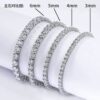 Wholesale explosions tennis chain zircon bracelet tide brand hip-hop copper plated 18K gold men's bracelet jewelry