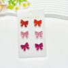 Wholesale Cross Mirror Valentine's Day Love Acrylic Sheet Printed Bow Simple Personality Letter Earrings suit