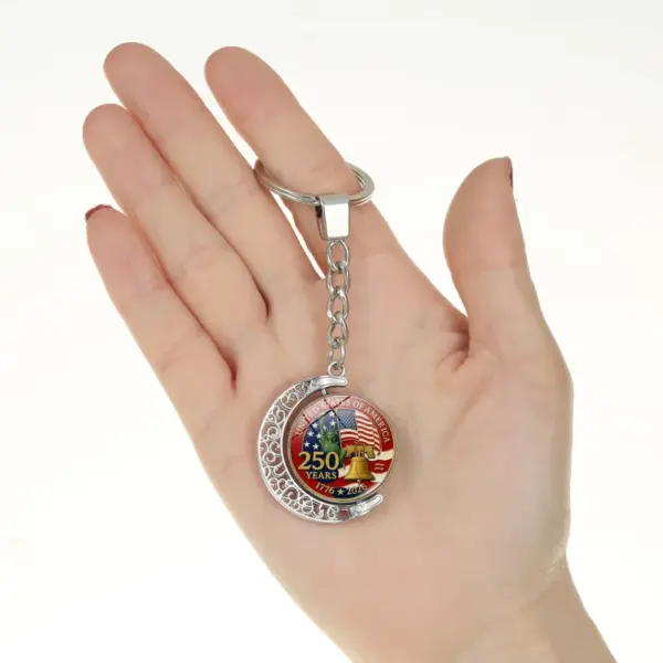 oly-e192a3cf1166ec36acaca0b96fbcea23 Wholesale American Flag Key Chain With Alloy Material, Bag Charm For American National Day Celebration