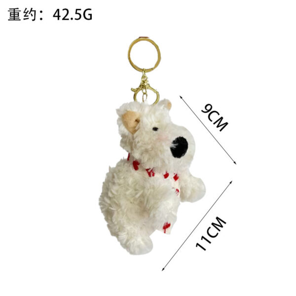 oly-e19c1a6035396e0d0064b70ff46ab166 Wholesale Style West Highland Dog Cute Dog Hanging Ornaments Small Gift Dress Plush Keychain Toy