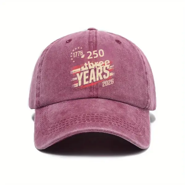 Wholesale Unisex Breathable Baseball Cap With Printing Craft In Dyed Black, Perfect For America's 250th Anniversary