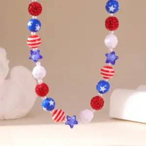 Round Ball Independence Day Necklace