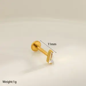 Titanium Gold 1.2*8 Lip Stud