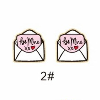 oly-e1d67b8f1098ec918ac1bfef76bf957a Wholesale Valentine's Day bear envelope love cupid arrow cake tape chocolate key wooden stud earrings