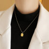 oly-e1d6dcede72bf047cbb877cfba94039c Wholesale Small Brics Titanium Steel Necklace Women's Light Luxury Niche High-end Sense Woolen Chain Clavicle Chain Accessories No Fading
