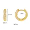 Wholesale 1 Pair Luxurious Classic Style Pentagram Circle Plating Inlay Copper Zircon 18k Gold Plated Earrings
