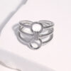 Wholesale Non-fading titanium steel ring, adjustable geometric pattern stainless steel ring