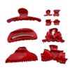 Wholesale Red Bow Acetic Acid Grab Clip High-grade Shark Clip Tanabata Valentine's Day French Fashion Back Head Hairpin for Women