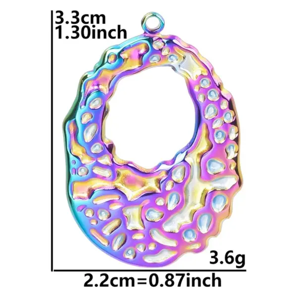 Wholesale Ion Plating (IP) Real Gold Plated 18K Gold Oval 304 Stainless Steel Basic Classic Style Waterproof Non Tarnish 304 Stainless Steel Pendant Necklace