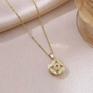 X3168 Flower Rotating Necklace