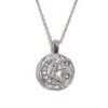 Wholesale Jewelry Retro Sun Moon 304 Stainless Steel Rhinestones 18K Gold Plated Plating Inlay Pendant Necklace Cable Chain
