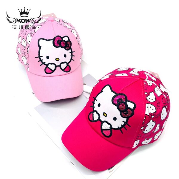 Wholesale Children's Hat Wholesale Spring and Autumn Girls' Visor Baseball Cap Super Cute Kitty Cat Children's Peaked Cap