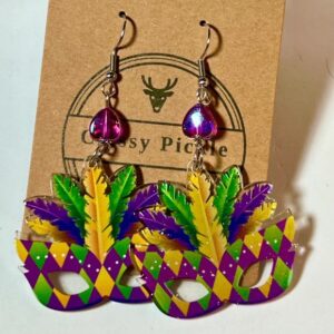 Wholesale Cross-border Hot Carnival Party Mask Acrylic Earrings Exaggerated Fashion Holiday Atmosphere Earrings