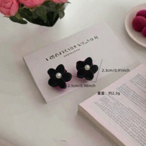 2.5CM black egg flower hairpin "2]