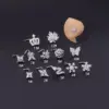 oly-e2a20cdcf4a9a64ee690fe5693a6df86 Wholesale 316L Stainless Steel Copper Nose Rings & Studs Crown Flower Waterproof Non Tarnish Surgical Steel Women'S