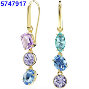 Basket purple three diamond earrings