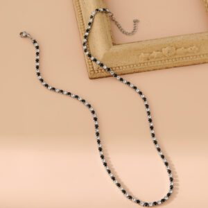 1:1 black 3mm silver necklace