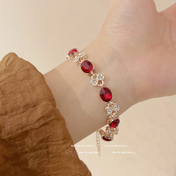 oly-e30c022f218aa0ddf14519ca3be34d6f Wholesale Super Flash Red Zircon Bracelet Women's High-end Fashion All-match Red Spirit Snake Niche Personality Bracelet