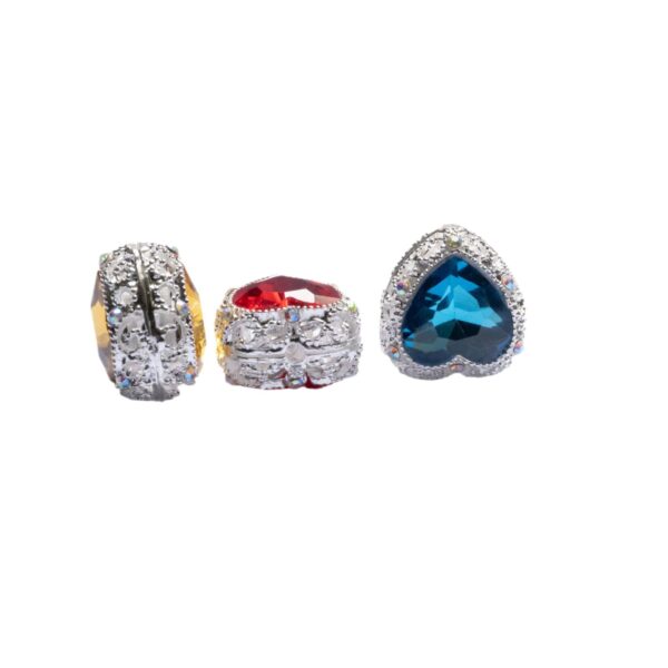 Wholesale Alloy Crystal Western Princess Series Straight Hole Multi-color Optional Aperture 2.0mm Diy Mobile Phone Chain Bag Chain Pen