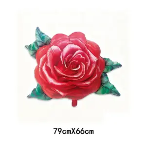 Hand-painted Oil Painting of Roses in / Red