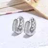 Wholesale 1 Pair Streetwear Leaves Plating Inlay Copper Zircon Hoop Earrings