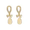 Wholesale Geometric Stud Earrings For Women With 925 Sterling Silver Posts, Waterproof Non Tarnish Copper, 14K Real Gold Plated And Zircon Inlay