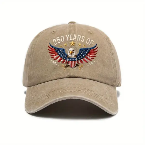 Wholesale Retro United States Baseball Cap With Curved Brim, Breathable Design Featuring Printing Craft, Perfect For America's 250th Anniversary