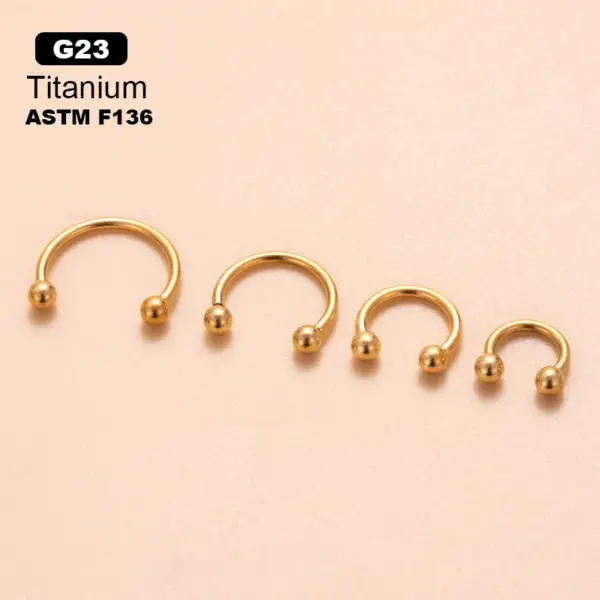 Wholesale 1 Piece Eyebrow Studs Simple Style Geometric Solid Color Pure Titanium Plating