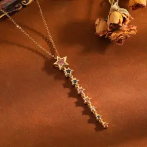 T602 Gold Star Necklace