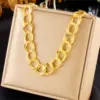 Wholesale Double Ring Chain Smooth Thread 304 Stainless Steel O-shaped Waterproof Non-fading Cable Chain Necklace For Women