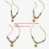 Wholesale 304 Stainless Steel Square Plate PVD Coated Natural Stone Real Gold Plated Simple Style Commute Waterproof Non Tarnish Surgical Steel Bamboo Necklace Lobster Trigger Clasp Closure Gold Pendant Necklace
