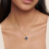 Wholesale Women's Accessible Luxury Lucky Clover Necklace 14K Gold-Plated Square Zircon Clavicle Chain Mother's Day Pendant