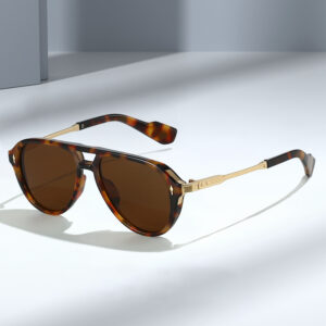 Wholesale 24 new fashion gold plastic mixed cross-border trend double beam toad sunglasses men's outdoor driving sunglasses