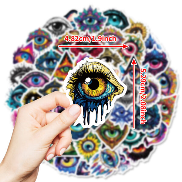 oly-e3a6b0c3b09885e22d17de8db1cfc048 Wholesale 50 personalized pupil eyes graffiti waterproof stickers diy mobile phone case skateboard notebook decorative stickers