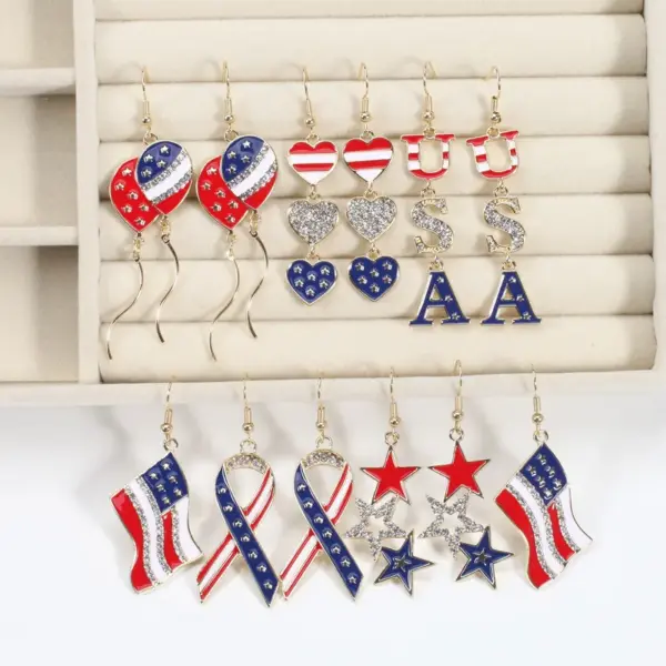 Wholesale 1 Pair Simple Style Classic Style Printing Printing Inlay Zinc Alloy Rhinestones Drop Earrings