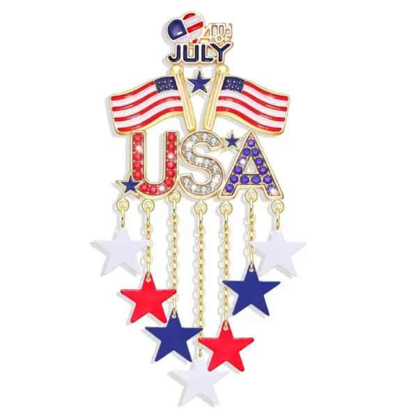 Wholesale National Flag Pin In Alloy With Electroplated Finish, Perfect For Independence Day Celebrations
