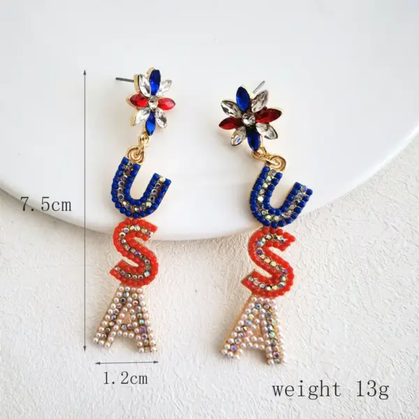 oly-e3d454f26be1c2686eb64c627acf8dc6 Wholesale 1 Pair IG Style Retro Classic Style Letter Inlay Alloy Seed Bead Drop Earrings