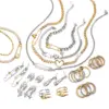 Wholesale 304 Stainless Steel Paper Clip Heart Shape PVD Coated Real Gold Plated Casual Sexy Romantic Waterproof Non Tarnish Plating Cuban Link Chain Curb Chain Cable Chain Tennis Chain Rings Bracelets Earrings