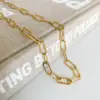 oly-e3e7bbb42dcced461c8724d21add7675 Wholesale PVD Coated Real Gold Plated Return Stainless Steel Titanium Steel Simple Style Waterproof Non Tarnish 304 Stainless Steel Pendant Necklace