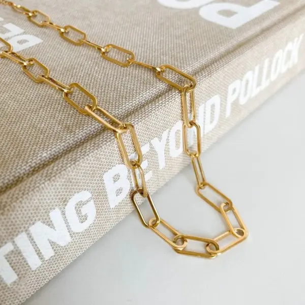 oly-e3e7bbb42dcced461c8724d21add7675 Wholesale PVD Coated Real Gold Plated Return Stainless Steel Titanium Steel Simple Style Waterproof Non Tarnish 304 Stainless Steel Pendant Necklace