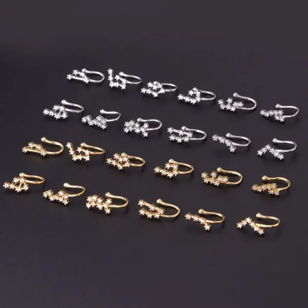 Wholesale Nose Rings & Studs Fashion Constellation Copper Plating Nose Pin