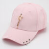 oly-e4161f769fe3e369a3df853bdf0b8bd2 Wholesale style personalized chain iron ring baseball cap versatile student Korean style curved brim peaked cap female summer sun hat