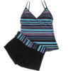 Wholesale  women's black and white stitching one-piece swimsuit solid color fashion sexy bikini swimsuit