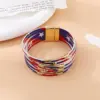 Wholesale Leather Bracelet With Magnetic Buckle Copper Tube Personality Unisex Hand Chain U-Shaped Pattern Electroplated And Xiangyun Craft