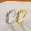 Wholesale Pentagram Waterproof Non Tarnish Ring For Women In 304 Stainless Steel With 18K Real Gold Plated PVD Coating And Zircon Inlay