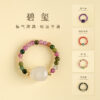 oly-e43226fd2a6266acd0480a93fdc6fbb1 Wholesale Natural Tourmaline Pixiu Ring Guide Red Jade Agate Pearl Garnet Amethyst Niche Ring Stall