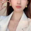 Wholesale Winding C- shaped Earrings Atmospheric High-end Sense Popular Hong Kong Style Fashion Niche Design Sense Light Luxury Ear Ring Earrings