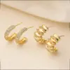Wholesale 1 Pair Simple Style Commute C Shape Inlay Copper Zircon 18K Gold Plated Ear Studs
