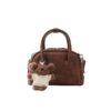 oly-e47be8f739e6fafe2c954336a4ebfc0d Wholesale Korean niche brown bowling ball handbag for women, autumn/winter style, high-end retro crossbody bag.
