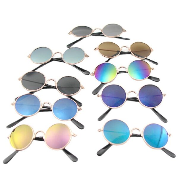 Wholesale pet cat sunglasses small dog sunglasses oval love glasses 9CM photo cool props